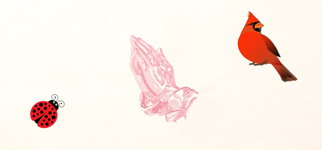 PK Faux (P Hands Ladybug Cardinal) PROOF